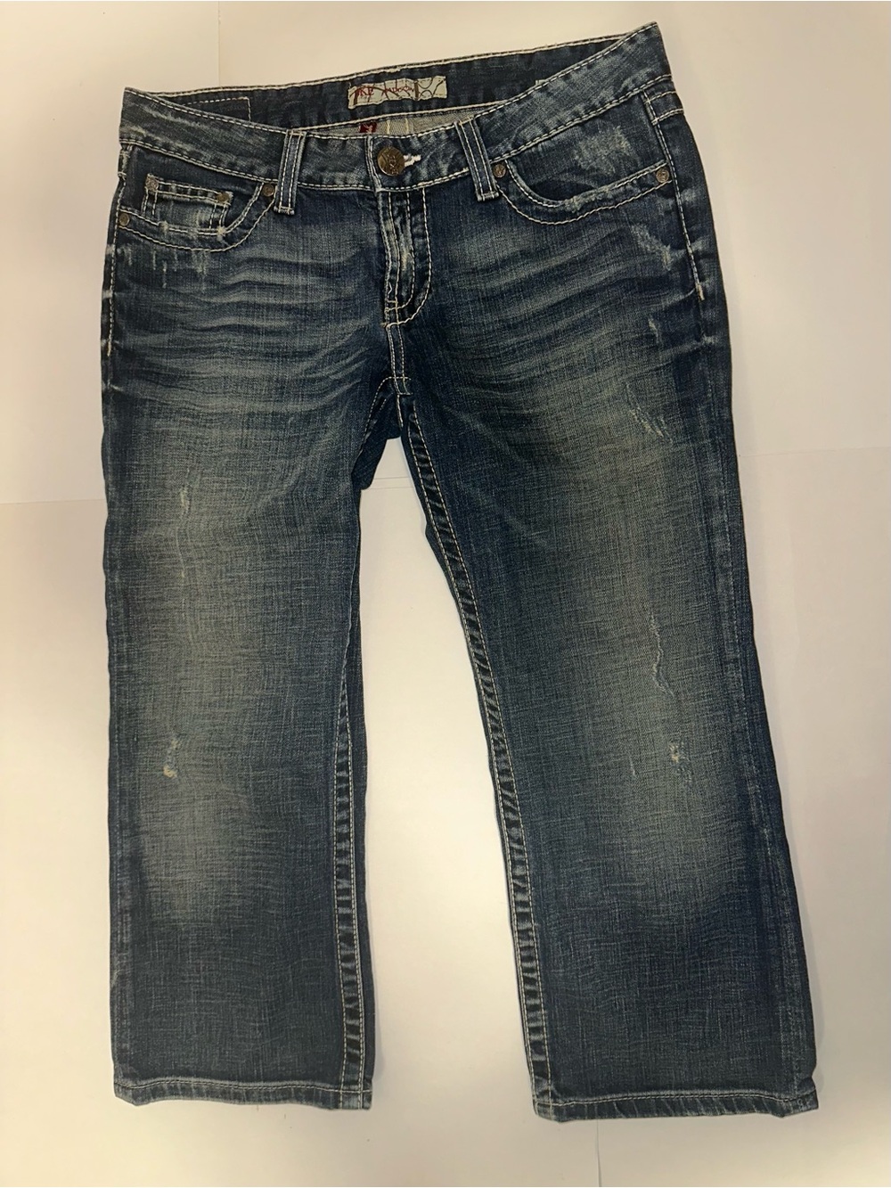 BKE‎ The Buckle Madison Women’s Cropped Denim Capri Distressed Size 29 Low Rise
